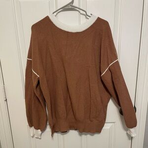 Brown and Cream Sweater